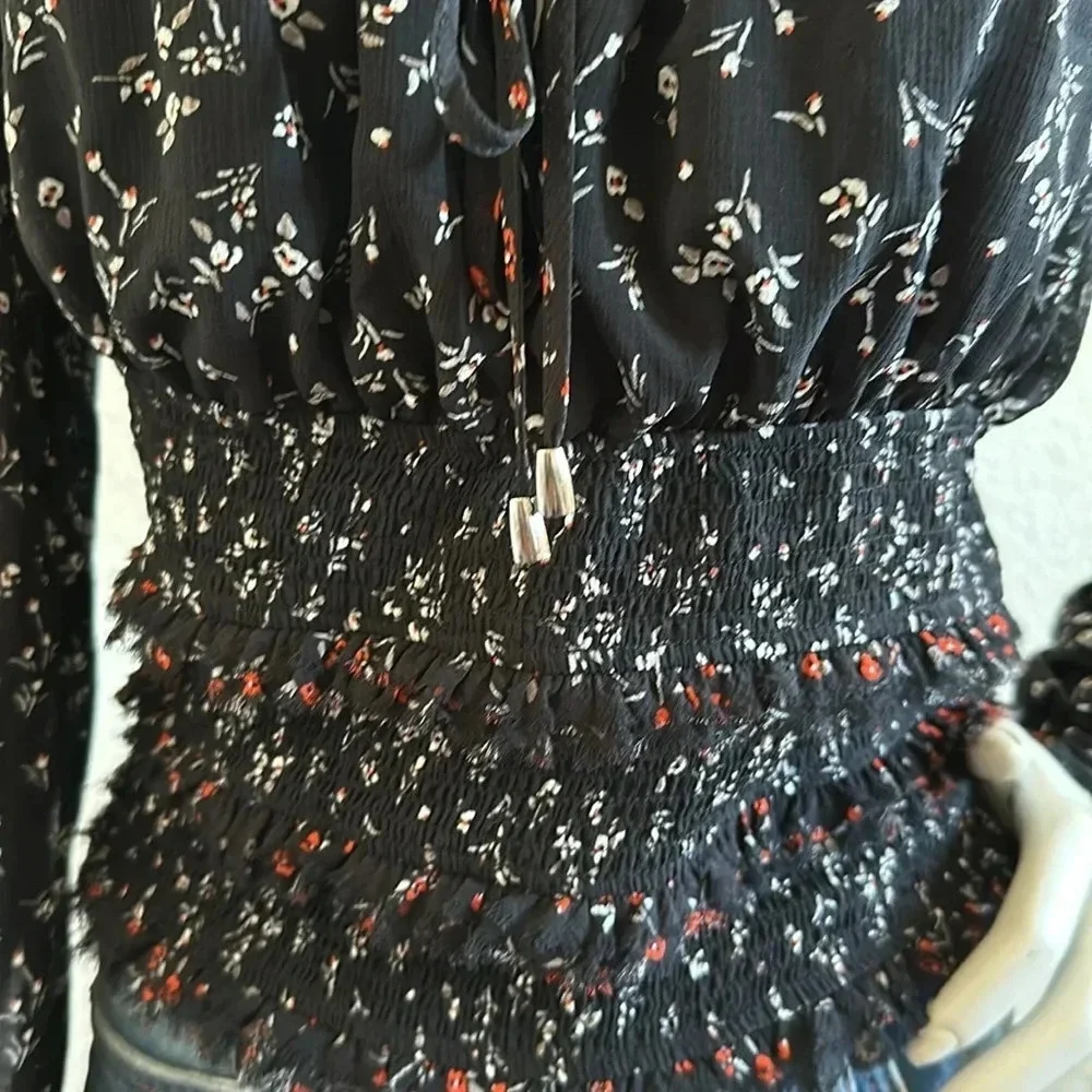 Free People Printed Lolita Top In Black Combo